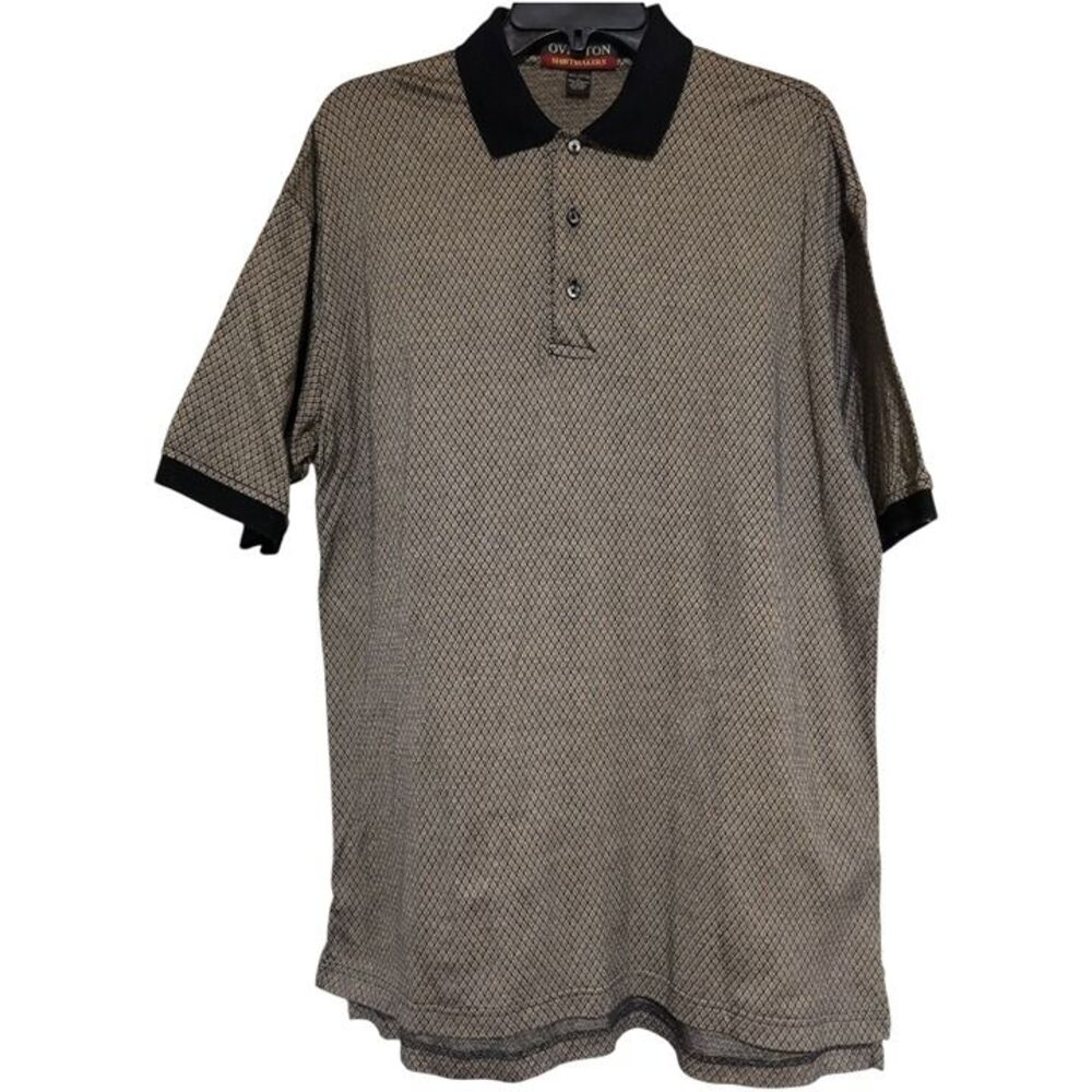 Vintage Overton Shirtmakers Cotton Polo Large Patterned